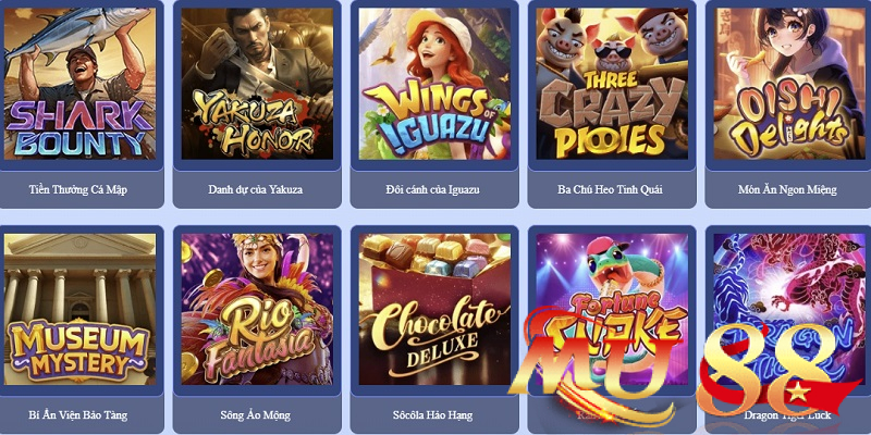 Sảnh PG Slot tại Mu88 - Game chất lượng, tỷ lệ thưởng lớn 4 Chọn game yêu thích