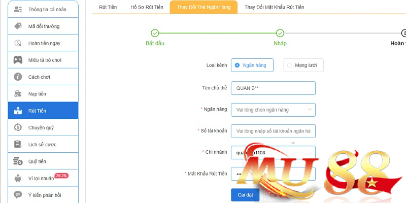 Rút tiền Mu88 - Hướng dẫn rút tiền an toàn và nhanh chóng 1 Điều kiện để rút tiền Mu88 thành công