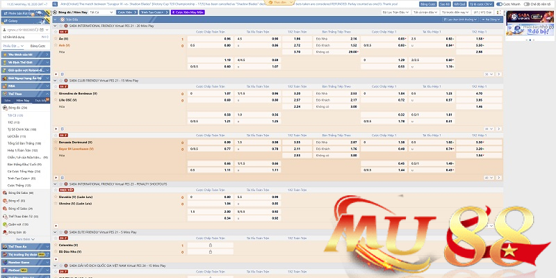 Sảnh SABA Sports Mu88 - Sảnh cược thể thao hoàn trả 1.5% 1 Sự kết hợp giữa sảnh SABA Sports và Mu88