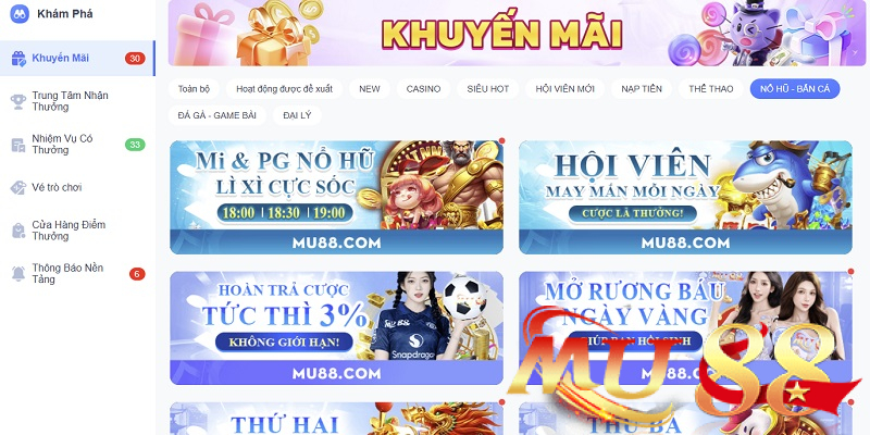 Khuyến mãi Nổ Hũ - Bắn Cá Mu88: Săn ưu đãi ngập tràn 1 Tìm hiểu khuyến mãi Nổ Hũ - Bắn Cá tại Mu88